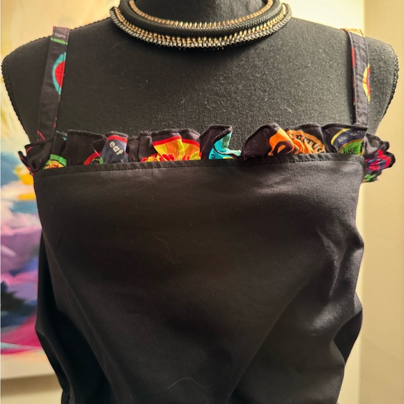 Moschino black mini dress with pockets and side zipper. Size 40 is(6-8)NWT $395 - Picture 3 of 15